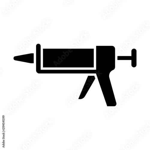 sealant gun glyph icon