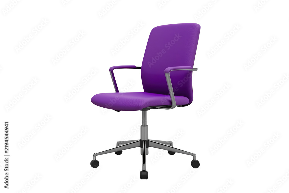 Obraz premium Versatile bold design element featuring purple modern swivel office chair