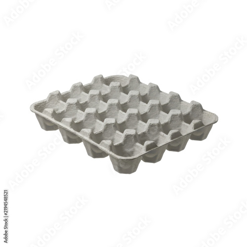 Empty Gray Paper Pulp Egg Carton Tray Holder