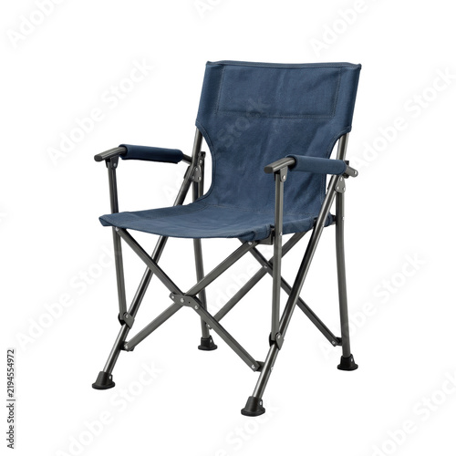 Folding camping chair isolated on white background