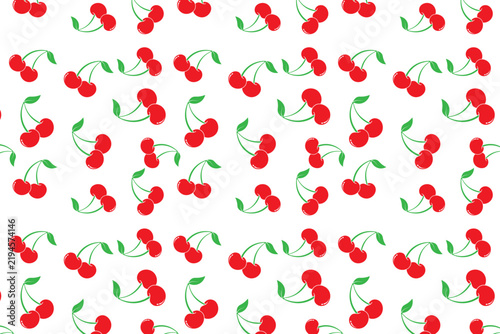 Seamless cherry pattern background