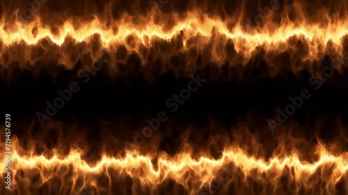 Flame edge forming soft wave pattern repeating seamlessly.