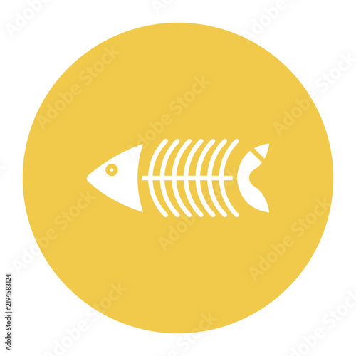 Naklejka Fish Bone Vector Icon