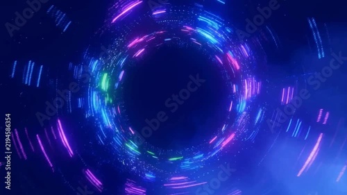 abstract blue and pink background with wave grid lines animation, futuristic ai technology and science social media motion background
