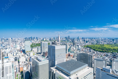 Plakat 高層ビル群を望む東京・新宿副都心の都市風景 