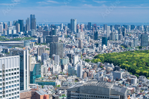 Plakat 高層ビル群を望む東京・新宿副都心の都市風景 