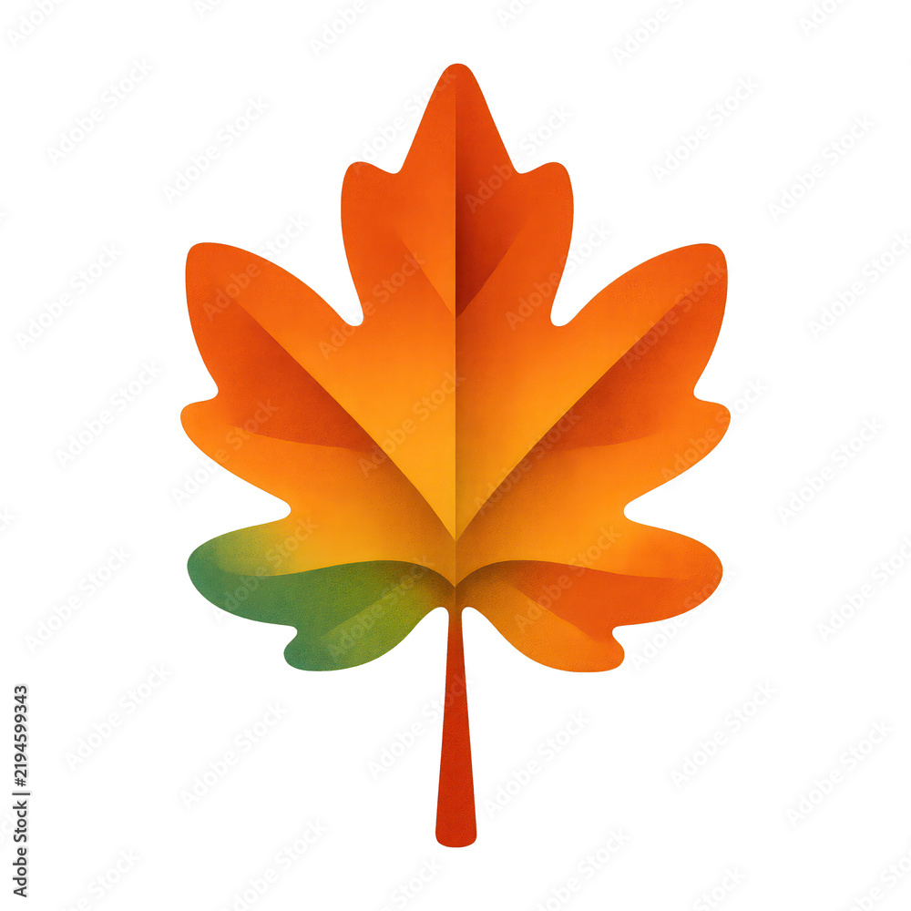 Obraz premium PNG Vibrant autumn maple leaf illustration.