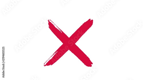 Cross mark, X mark, simple checkbox, tick.