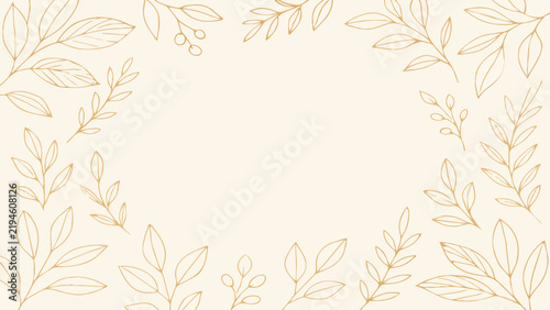 Vector Autumn Botanical Background with Copy Space
