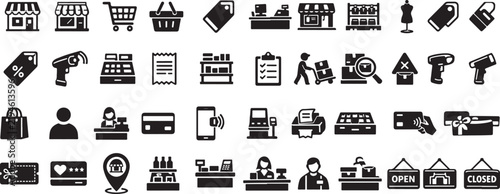 Shopping Cart, Store , Payment, and  E-commerce Icon Set