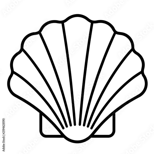 seashell icon outline