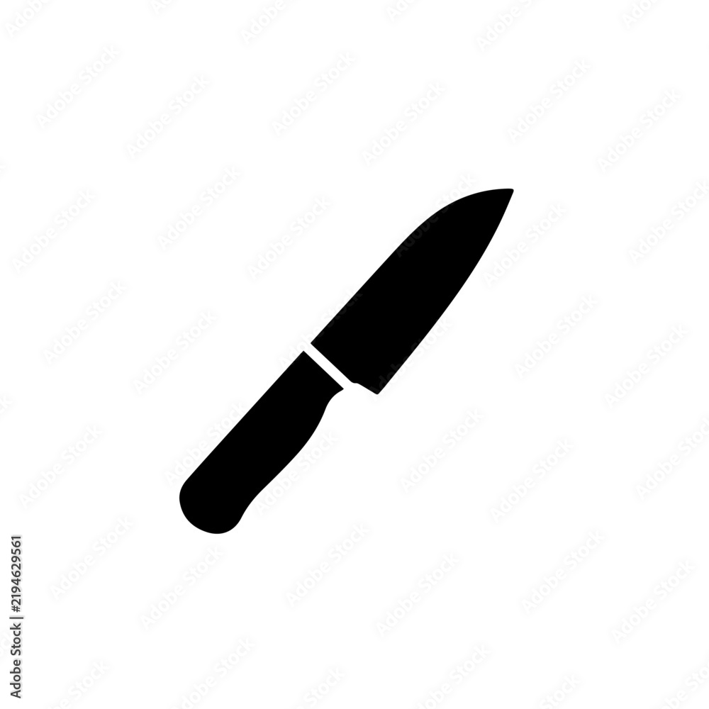 Obraz premium Kitchen Knife 30 Vector – Sharp Professional Chef Knife for Food Preparation