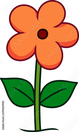 cartoon illustration of a flower