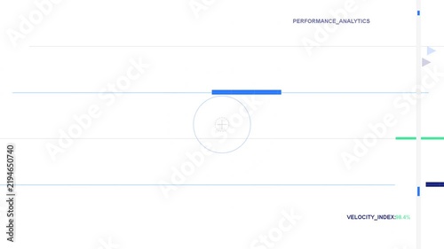 Performance analytics data visualization with minimal HUD graphics