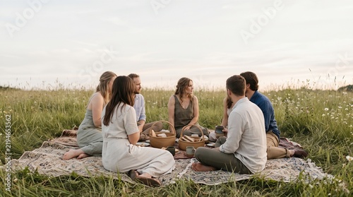 Intimate low waste outdoor wedding picnic