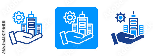Urban Services Icon In Dual Tone Style