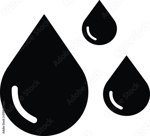 Set of Water Drops Vector Illustrations 