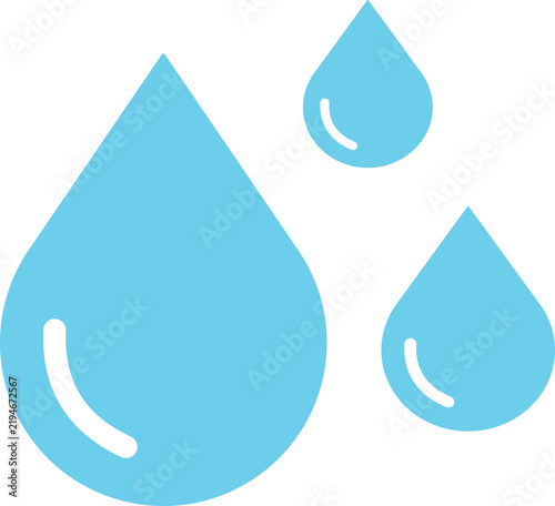 Set of Water Drops Vector Illustrations 
