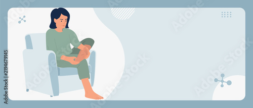 Woman examining foot for diabetic foot care