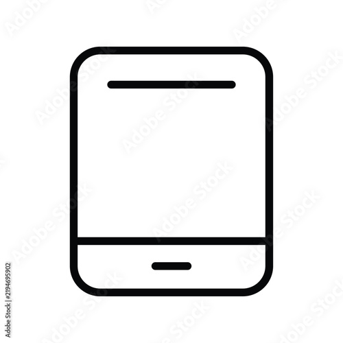 Minimalist Black and White Smartphone Icon for Modern Design Projects