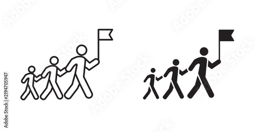 Bild auf Leinwand leadership icon