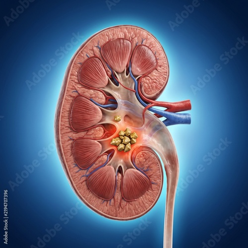 3D Kidney Stone and Renal Anatomy Visualization