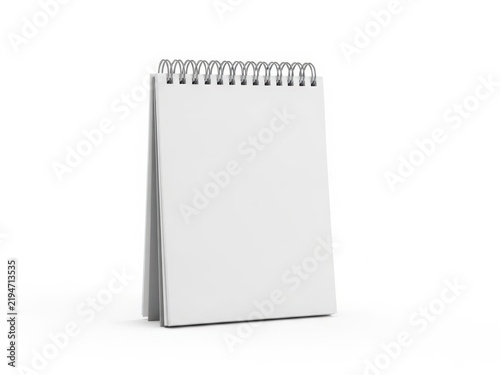 Obraz na płótnie Empty spiral bound notebook standing upright