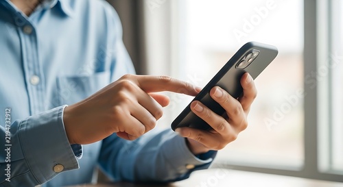 Person using a smartphone