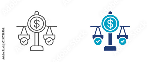 fair wage demand icon set, worker wage symbol for equal pay, labor rights, fair compensation, and employment justice. editable vector illustration