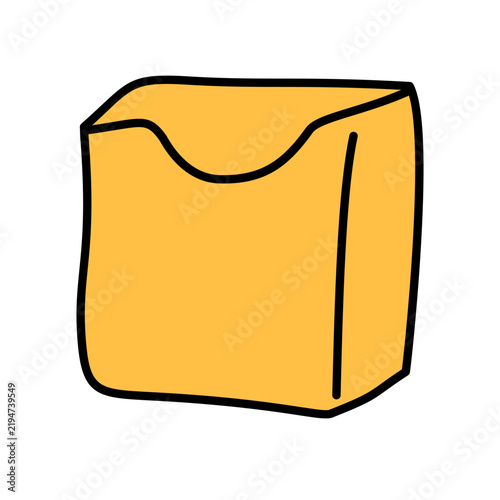 Hand Drawn Shopping Bag Illustration - Open Bag – Shopping Bag Graphic Element