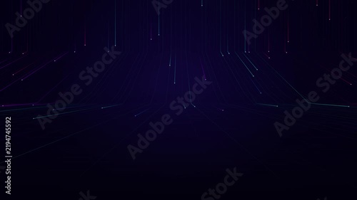 Abstract Neon Light Tunnel Loop Animation with Futuristic Glowing Lines