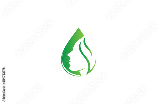 Nature logo design vector on white background