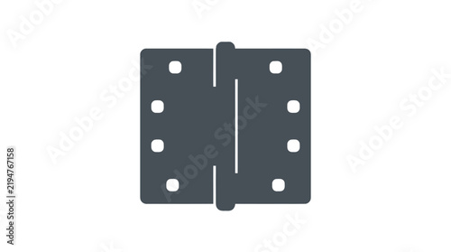 Принти на полотні Minimalist metal door hinge icon on white background