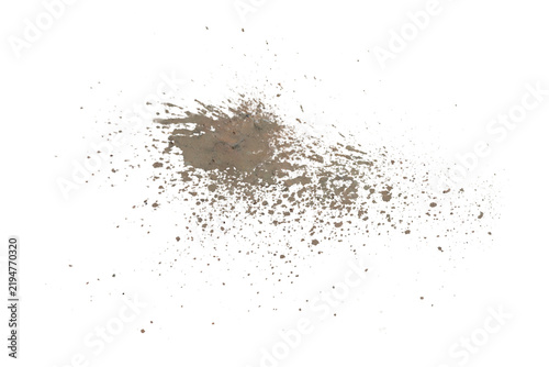 Obraz na płótnie mud splash isolated transparency background.