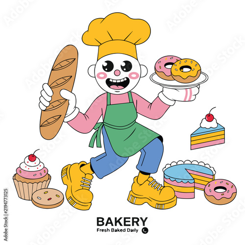 Funny Cartoon Boy and Girl Characters, Man with Bag and Woman Vector Illustration, Playful People Set for Kids, Fun Character Design and Creative Art Collections