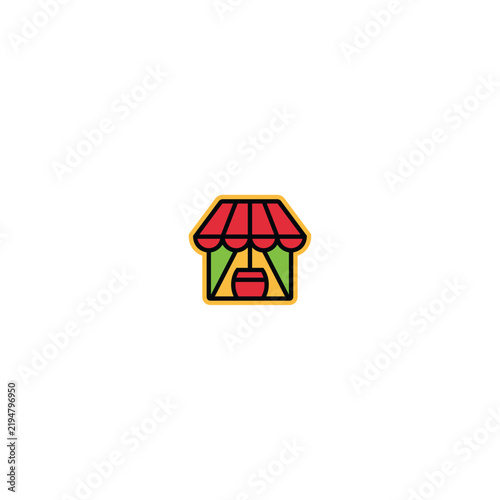 Table lamp light in store logo idea.
