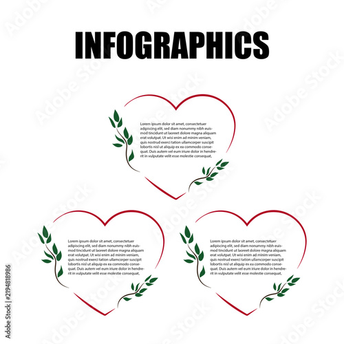 Heart Shaped Infographic Design Templates