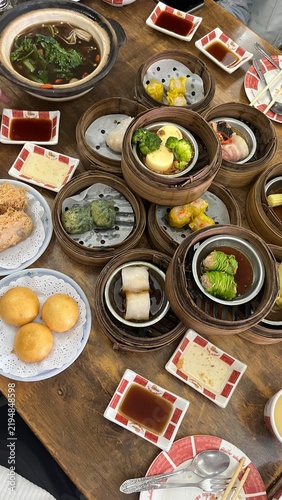 Obraz na płótnie Morning Dim Sum ritual 