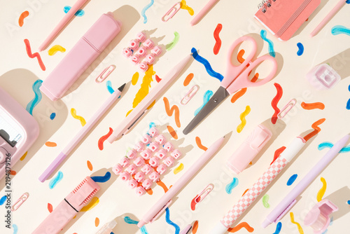 Pastel girlish stationary