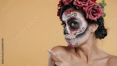 young woman with mask