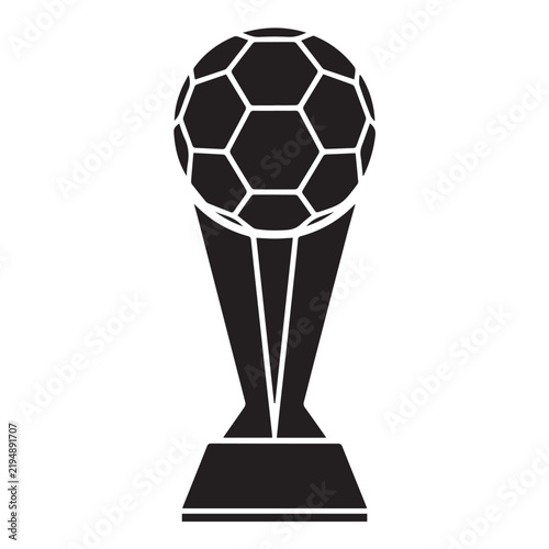 Classic Soccer Championship Cup with Ball Icon