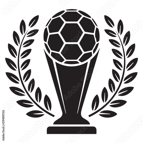 Decorative Football Sports Award Cup Silhouette