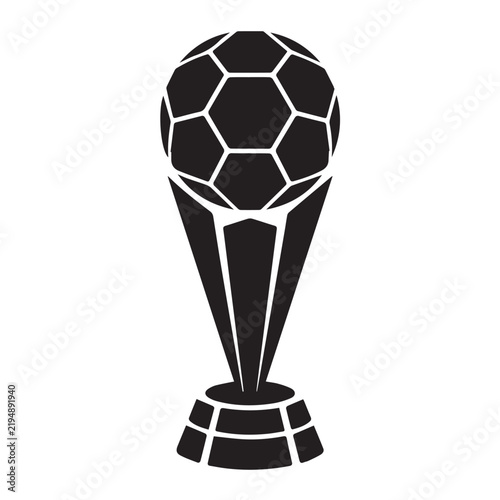 Football Championship Trophy Silhouette Illustration
