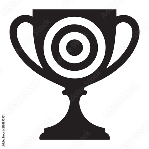Championship Trophy with Bullseye Target Design