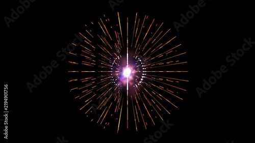 Abstract Star Explosion and Cosmic Energy Burst with Radiating Light Rays