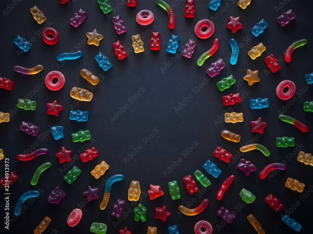Obraz premium Colorful LEGO Bricks and Pieces Arranged in Circular Pattern.