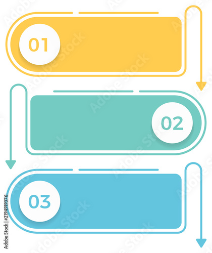 Vertical infographic template with three steps