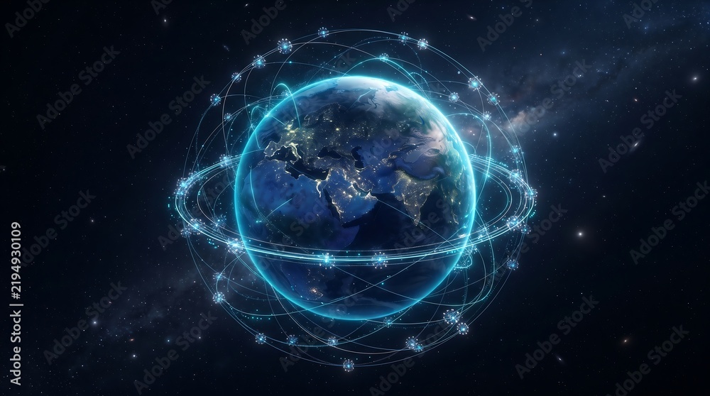 Fototapeta premium Global network of edge