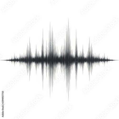 Sound wave audio visualization graphic