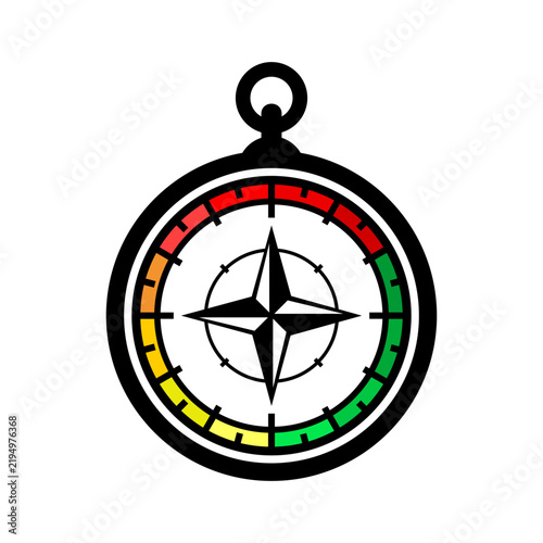 Compass design on white background